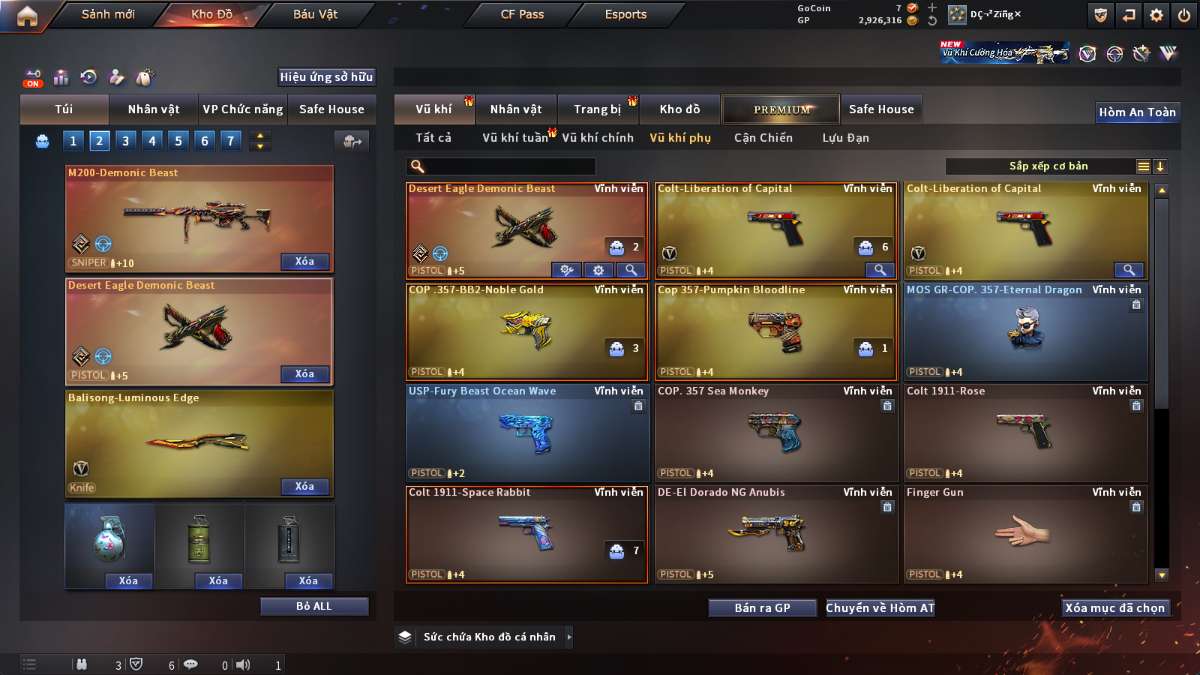 shop acc cf uy tin gia re